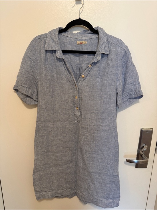 Faherty Dresses & Skirts - Faherty Light Blue Linen Mini Dress